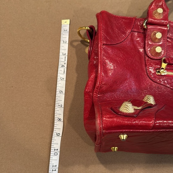 Bijar Red Vegan Leather Women's Handbag - Picture 15 of 16